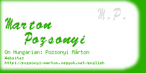marton pozsonyi business card