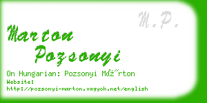 marton pozsonyi business card
